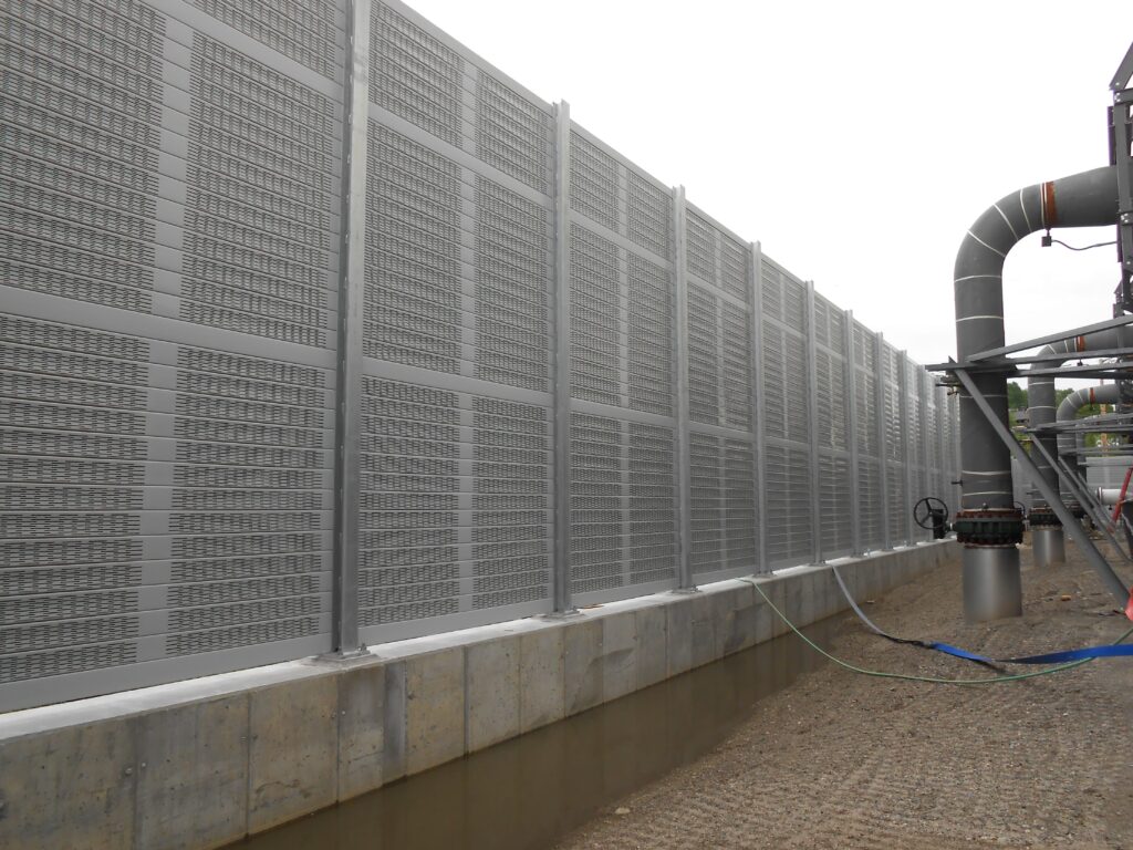 Industrial site noise barriers